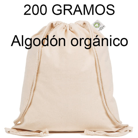 mochila promocional algodon organico