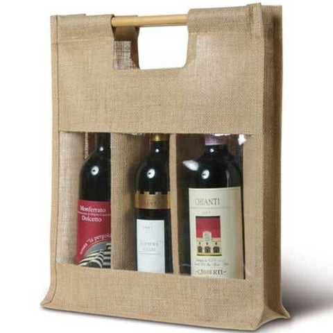 bolsa yute para botellas de vino