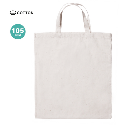 bolsa de algodon asa corta