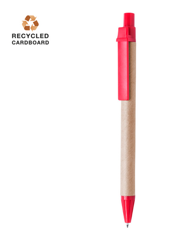 boligrafo de carton reciclado promocional ecobarna
