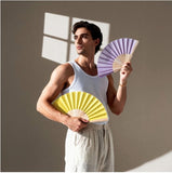 Abanico madera natural