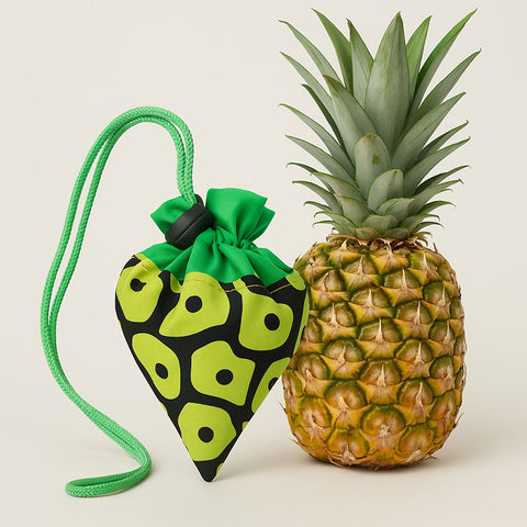 bolsa plegable en forma de piña