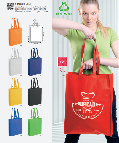 bolsa de doble asa merchandising