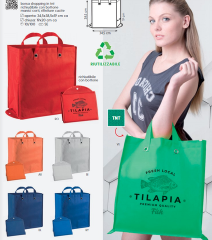 bolsa plegable con fondo reforzado promocional
