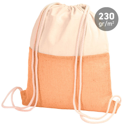 mochila de algodon y yute