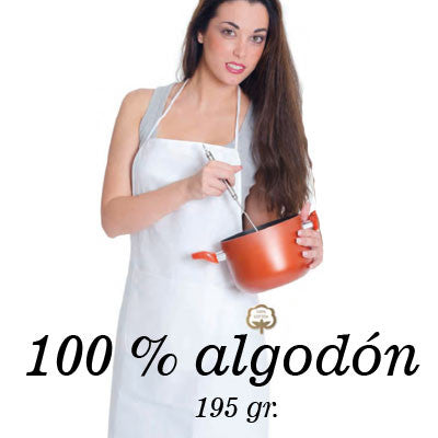 delantal algodon largo