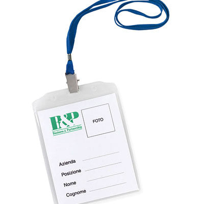 porta acreditacion con lanyard