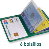 Portatarjetas compartimentos seis