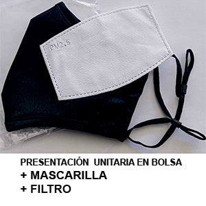 mascarilla con filtro para cambiar